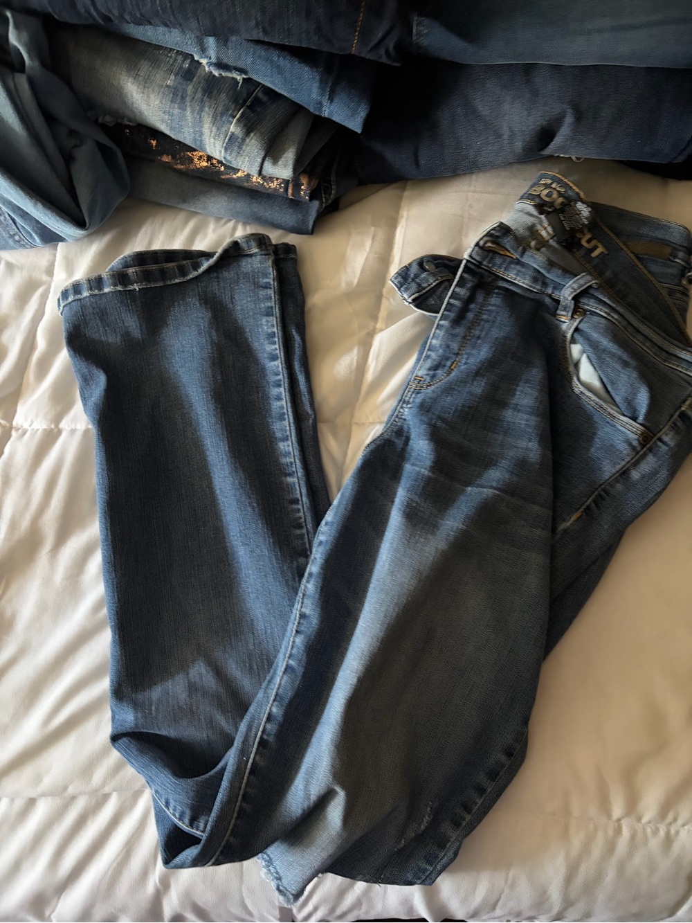 New York & Company Women's Boot Cut Jeans in Blue Wash